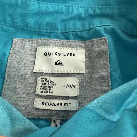 Quiksilver Short Sleeve Button Up Shirt Size L - Picture 5 of 6